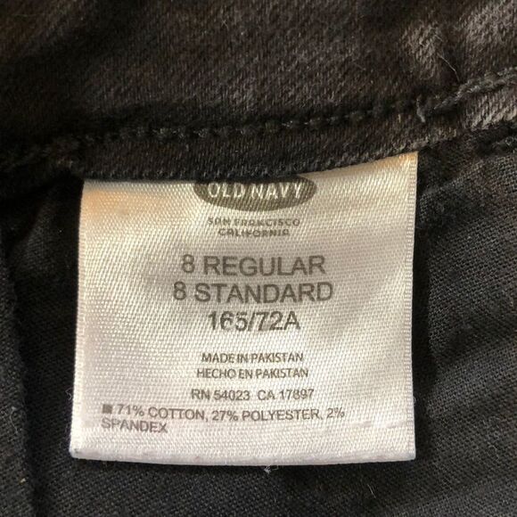 Old Navy Black Rock Star Hi Rise Boot Cut Jeans 8 - Picture 14 of 16